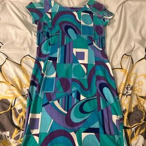 51) Very cute geometric Adrienne Vitadini size 12 dress